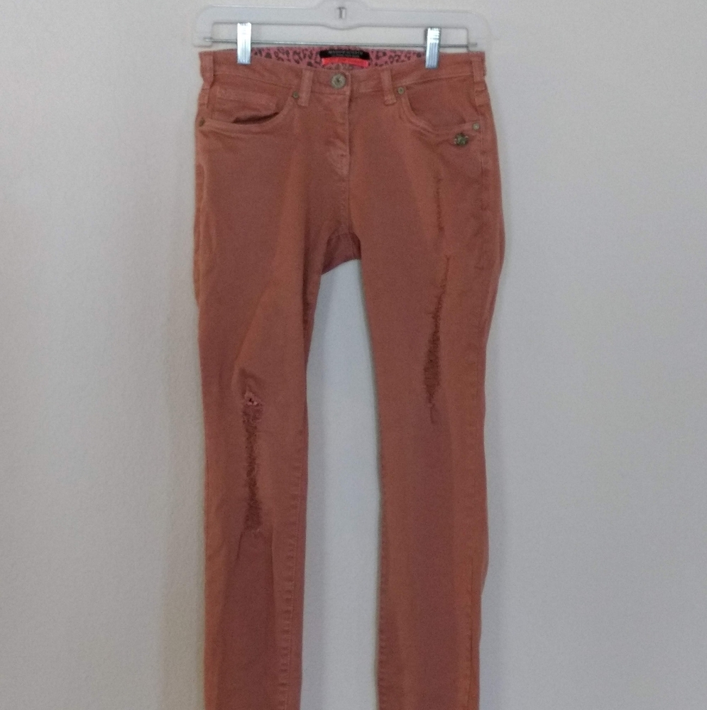 Maison Scotch, EUC,  sz 26 brown Decon jeans